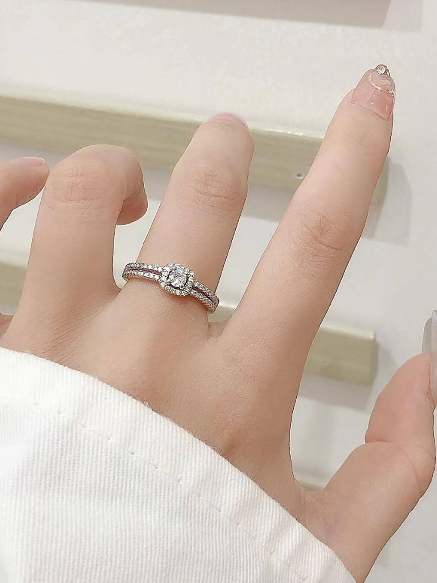 Salty Zale Solitaire Silver Adjustable Ring