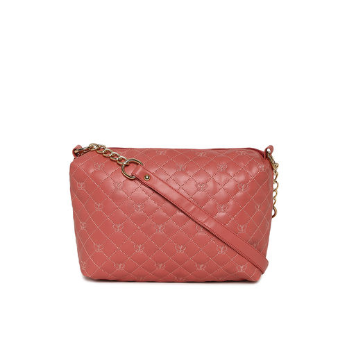Kleio Women'S Quilted Pu Leather Crossbody Bag Girls Purse Shoulder Handbag With Chain Strap (Pink) At Nykaa, Best Beauty Products Online