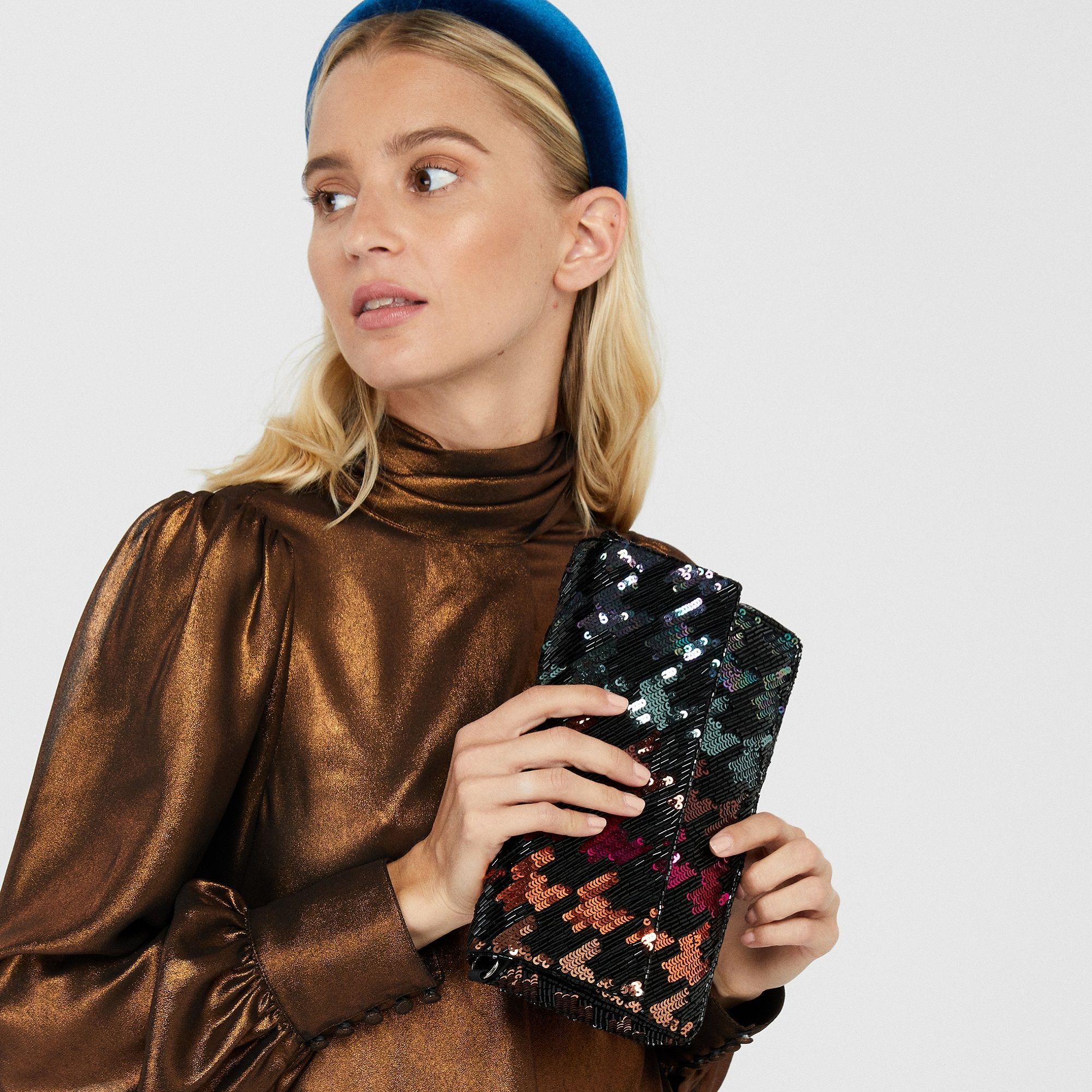 Buy Accessorize London Reece Rainbow Sequinned Clutch Bag Online