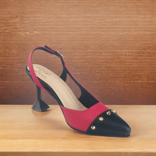 Buy Bowtoes Women Lee Heeled Mules Pink Navy Blue Online