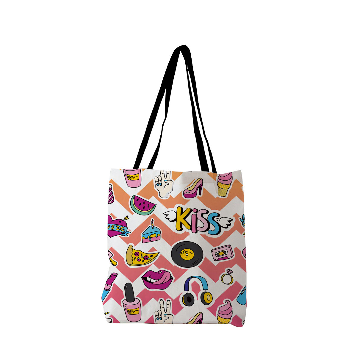 Quirky totes MINI WESST Multi Casual Graphic Tote Bag – Miniwesst bags