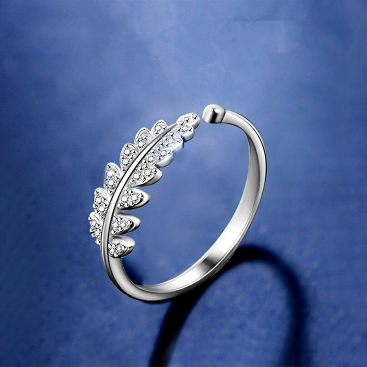 Yellow Chimes SilverPlated White CrystalStudded Finger Ring Buy