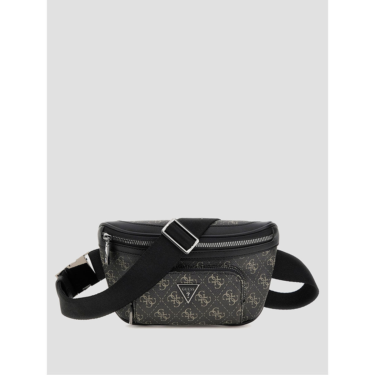 Buy Guess Men Black Printed PU Belt Bag Online