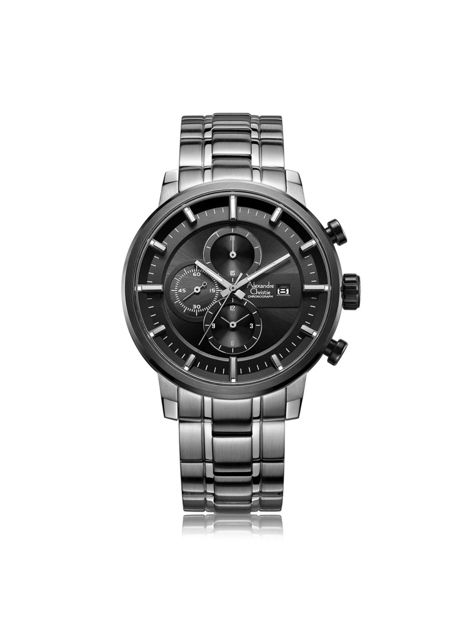 Buy Alexandre Christie 6506MCLBRBA Black Dial Genuine Leather Wrist Analog  Watch - For Men Online at desertcartINDIA