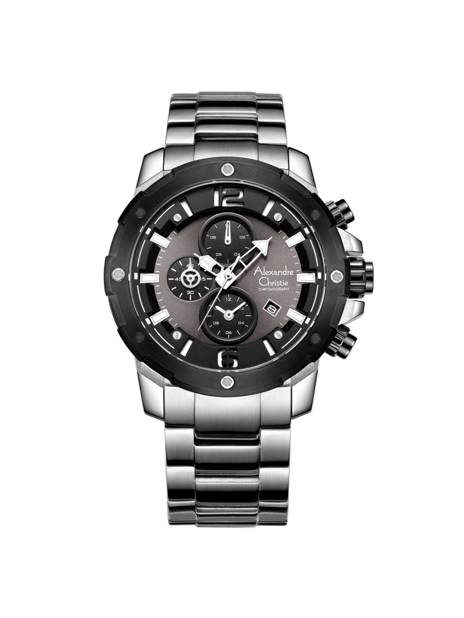 Alexandre christie steel on sale chronograph