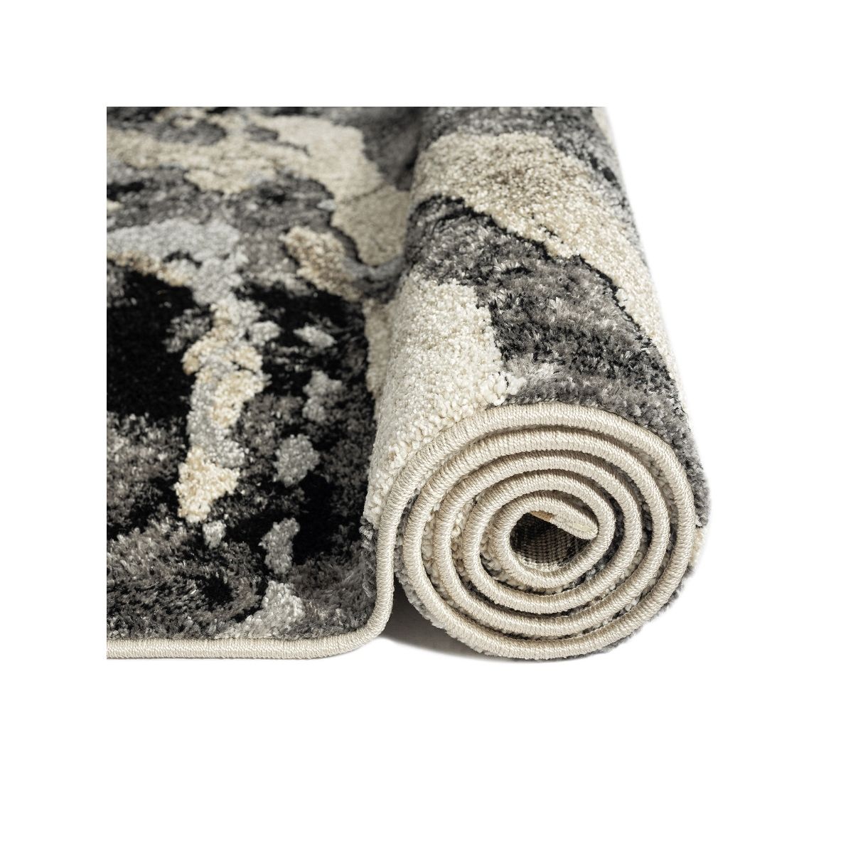 OBSESSIONS AntiStatic Machine Made Abstract Carpet, Mustard & Light