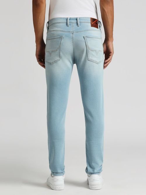 Pepe Jeans Light Blue Mid Rise Skinny Gym indigo Jeans