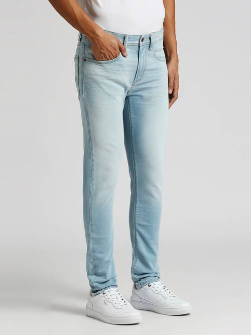 Buy Pepe Jeans Light Blue Mid Rise Skinny Gym indigo Jeans Online