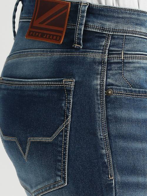 Buy Pepe Jeans Blue Mid Rise Skinny Gym indigo Jeans Online