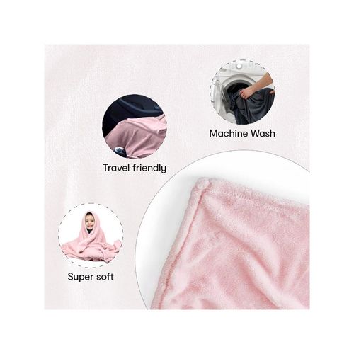 Buy Anko Pink Premium Plush Single Bed Blanket Online