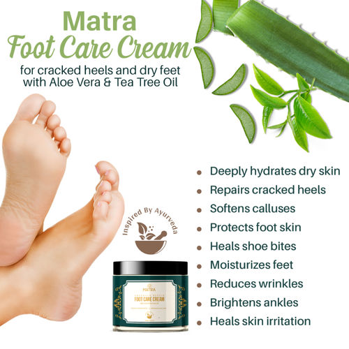 Matra Foot Cream For Cracked Heels Dry Feet With Aloe Vera Tea Tree Oil
