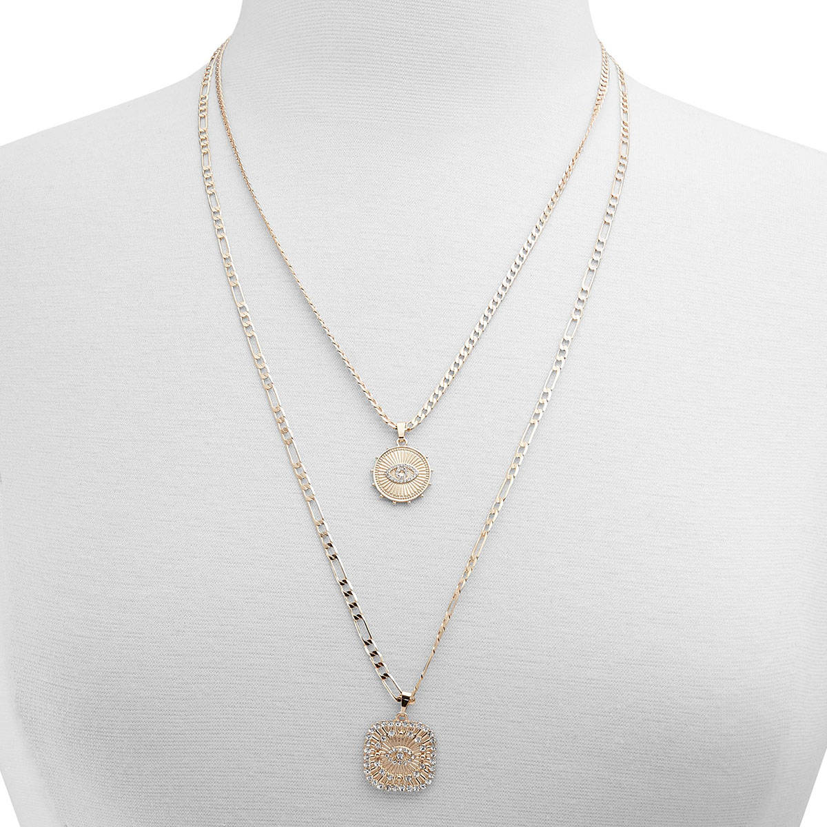 Aldo Women's White Necklace (Pack of 2)