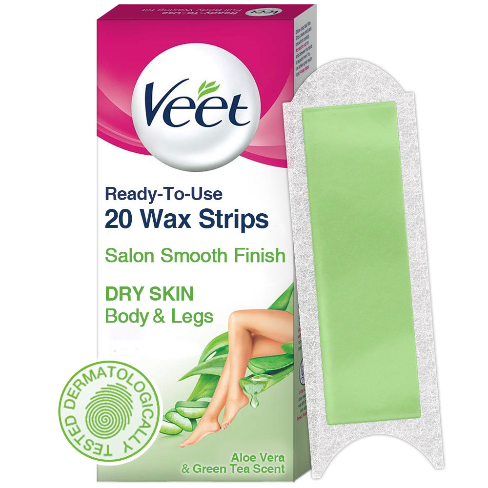 Veet Full Body Waxing Kit Easy-Gelwax Technology Dry Skin - 20 Strips