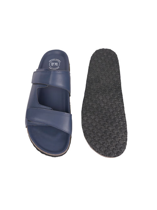 Buy Monkstory Cork Dual Straps Sandals Blue Online