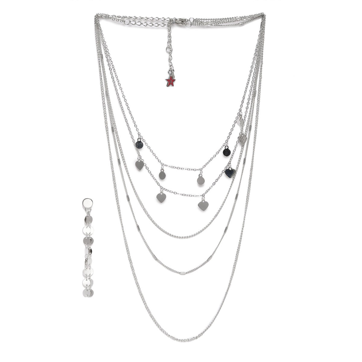 Buy Ayesha Silver Toned Contemporary Jewelry Set Online