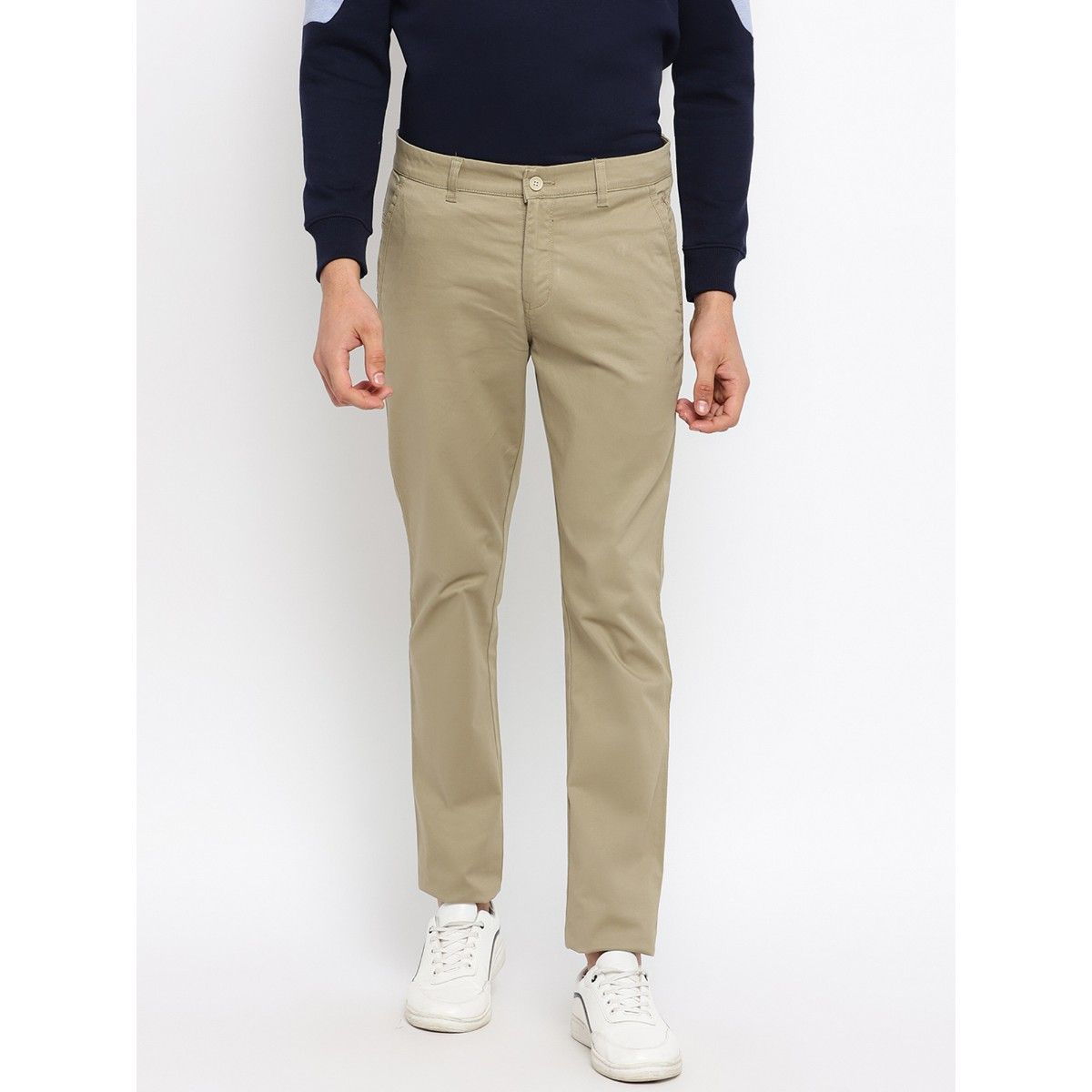 Buy Cantabil Men Khakhi Solid Casual Trousers Online at Best Prices in  India - JioMart.