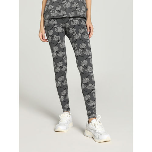 Puma Essentials+ BLOSSOM Women Floral Print Grey Tights (XS)