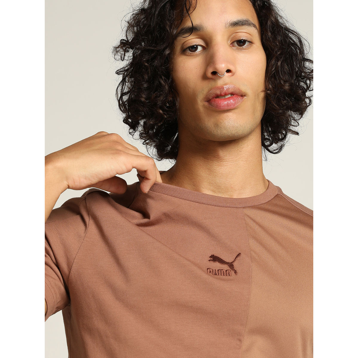 Buy Puma X ONE8 Overlay Men Brown T-Shirt Online