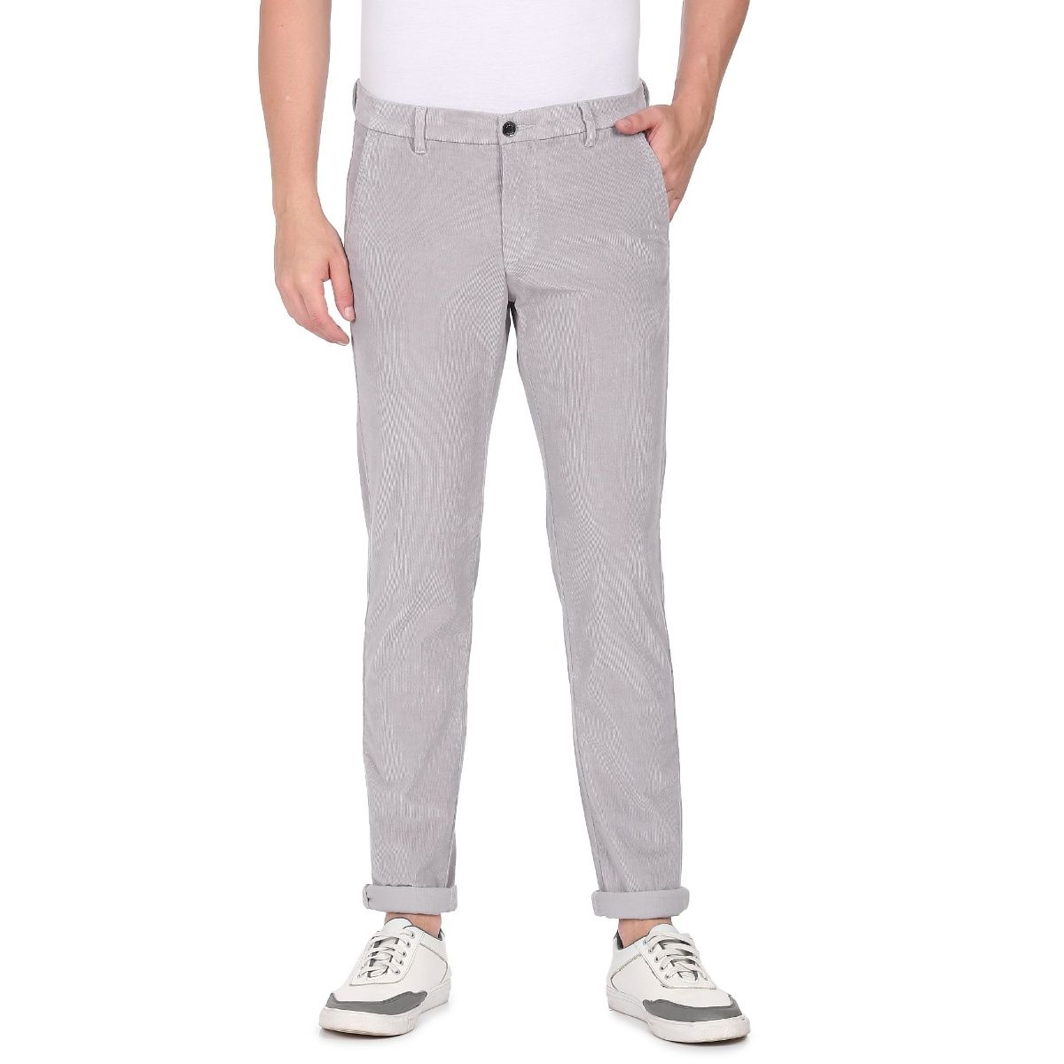 Buy Arrow Sports Low Rise Slim Fit Casual Trousers - NNNOW.com