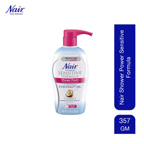 Nair Sensitive Formula Coconut Oil Shower Hair Removal Cream: Buy Nair  Sensitive Formula Coconut Oil Shower Hair Removal Cream Online at Best  Price in India | Nykaa