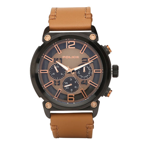 Police PL14378JBB11 Brown Dial Analog Watch For Men