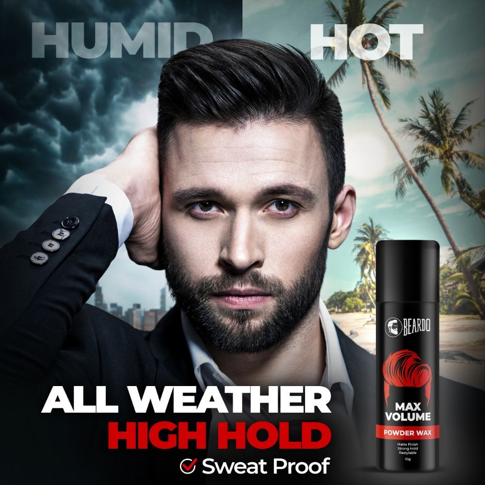 Beardo Max Volume Hair Powder Wax Matte Finish Strong Hold Restylable
