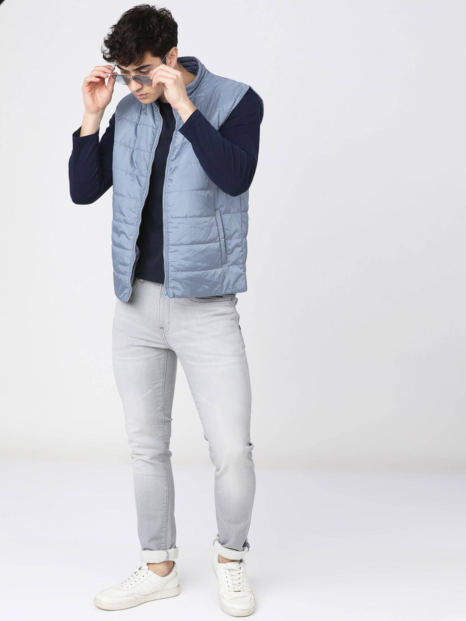 Buy HIGHLANDER Men Blue Padded Jacket Online