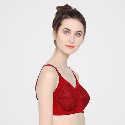Sonari Felina Women's Fancy Net Bra - Red (40D)