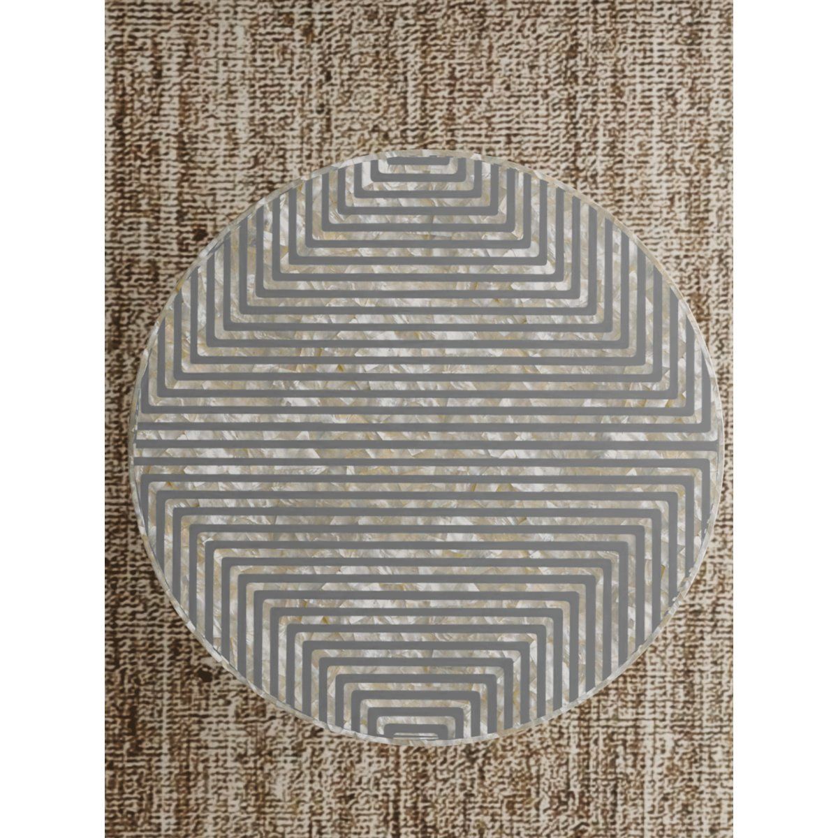 Buy CasaGold Harmony Vegan Shell Inlay Coffee Table With Stand - Grey ...