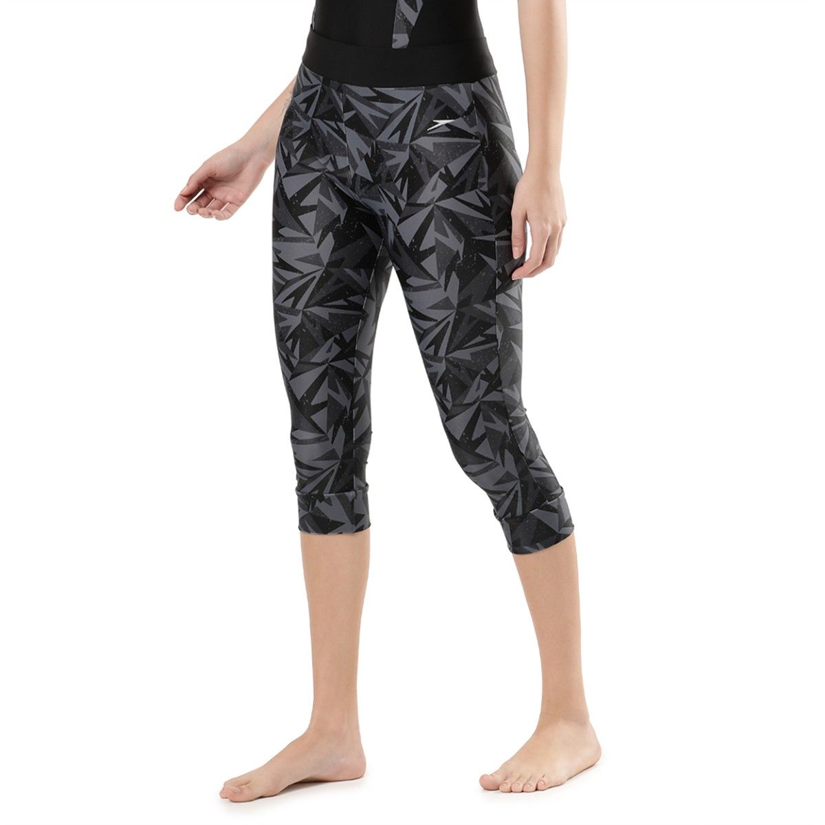 Speedo Aop Contrast Swim Capri Black Buy Speedo Aop Contrast Swim