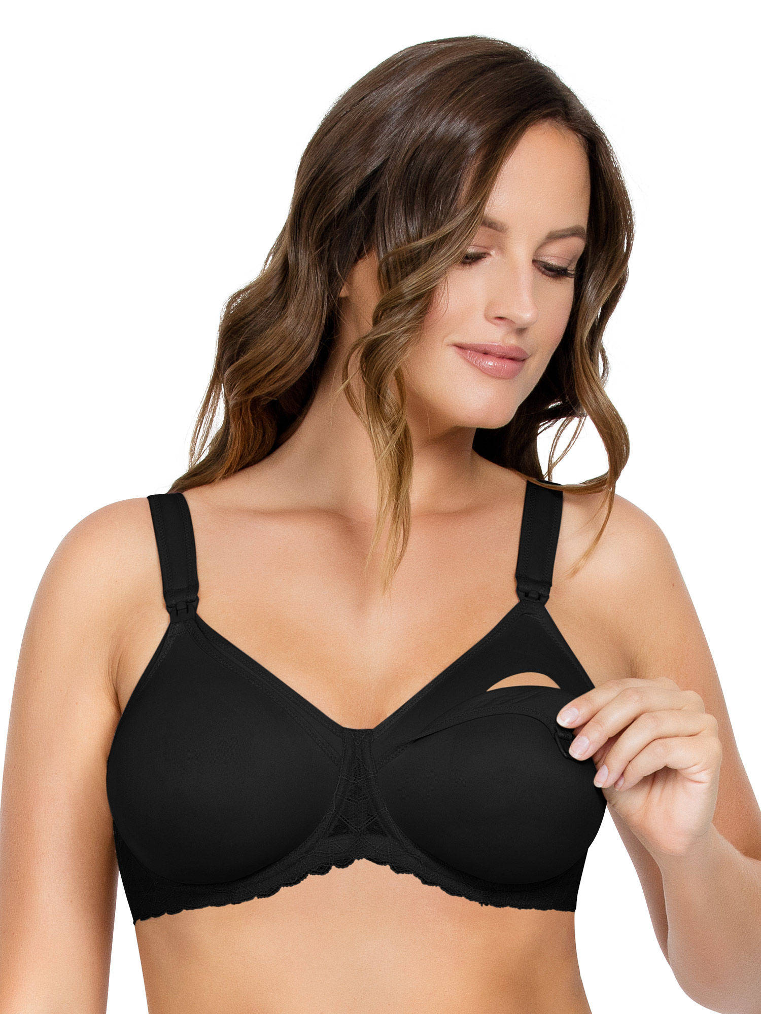 Buy Parfait Leila Nursing Bra Style Number-NB502 - Black (38FF) Online