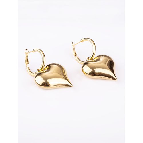 Buy Palmonas 18k Gold Plated Chunky Heart Hoop Earrings for Women