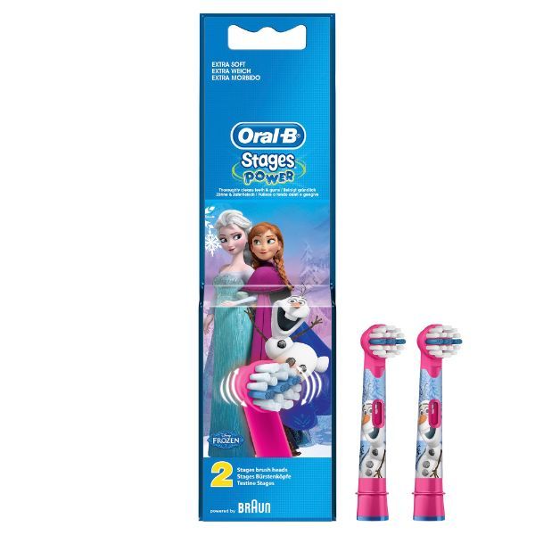 Oral-B Disney Frozen Characters Kids Electric Replacement Toothbrush Heads Pack of 2
