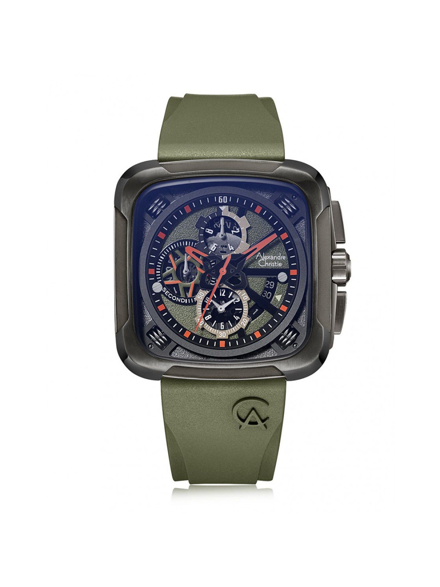 Buy Alexandre Christie Men Chronograph Green Square Watch