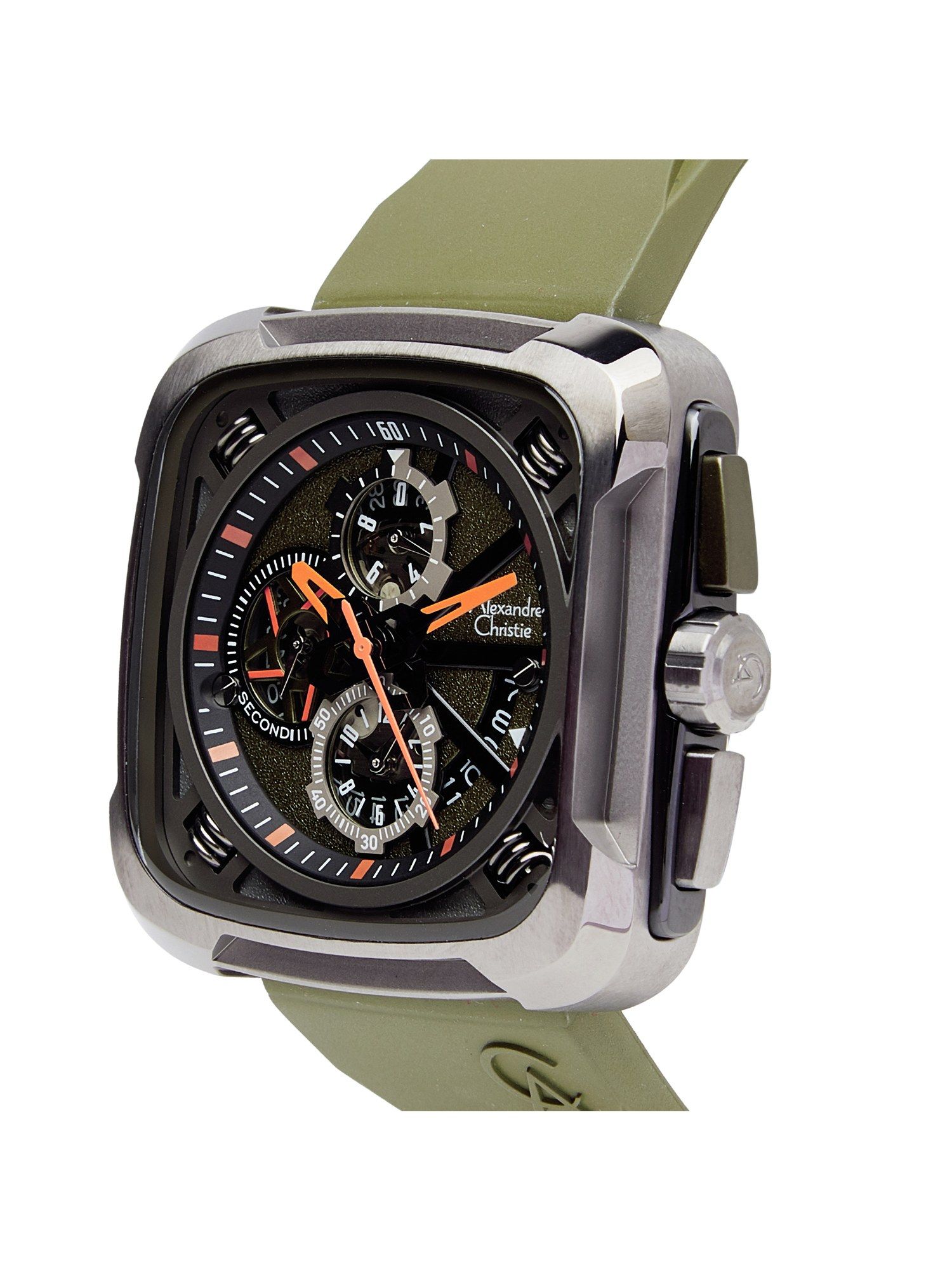 Buy Alexandre Christie Men Chronograph Green Square Watch