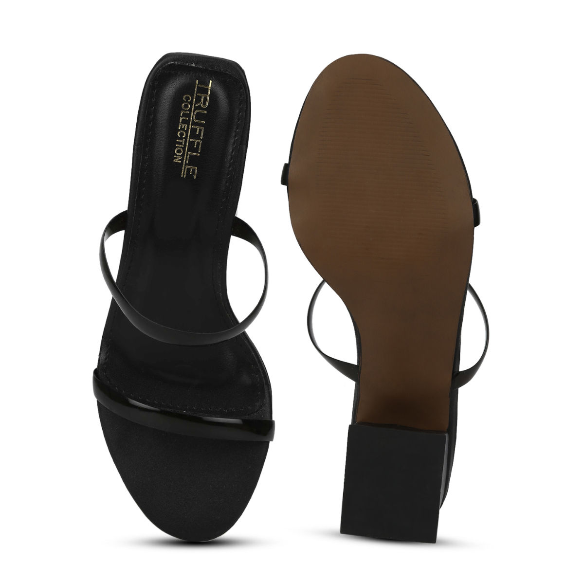 Black low heel online mules