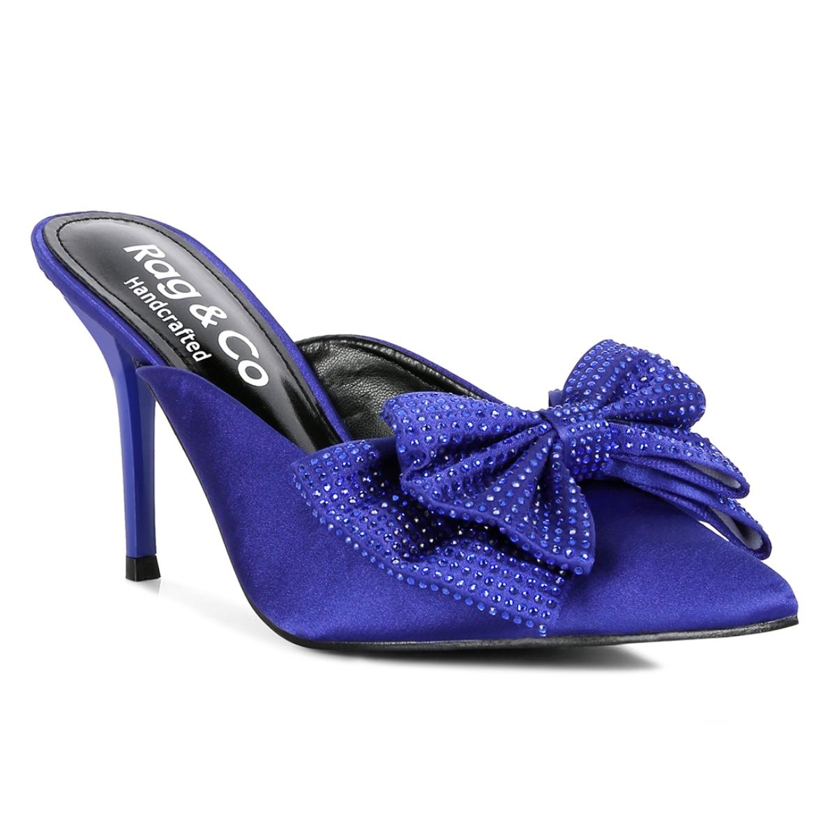 Rag Co Embellished Navy Blue Stilettos Heels EURO 39