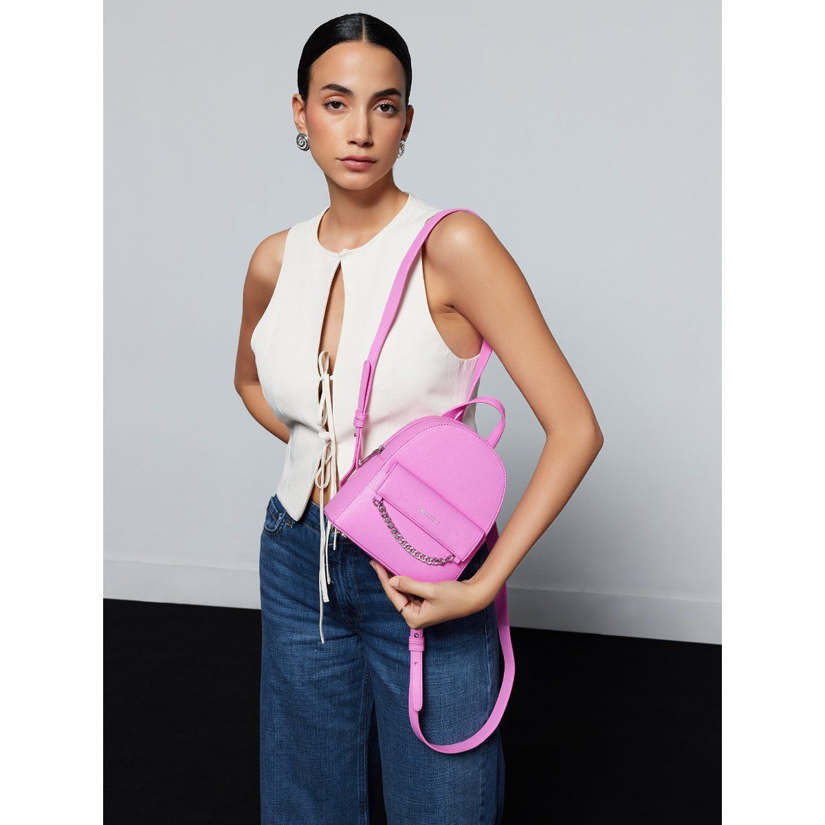 Buy MIRAGGIO Pink Small Backpack For Women Online