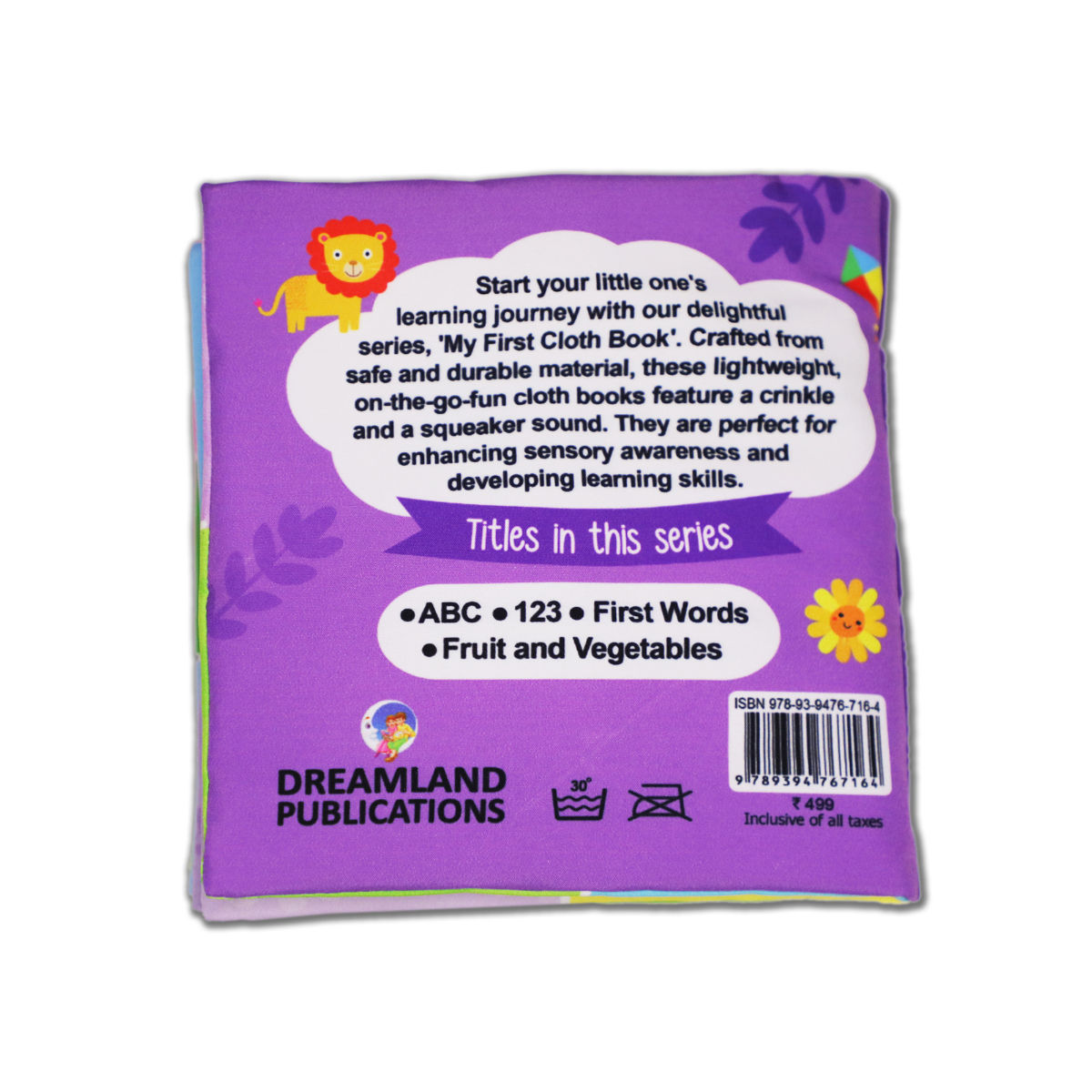 Dreamland Baby My First Cloth Book ABC with Squeaker and Crinkle Paper Educational Toy Buy