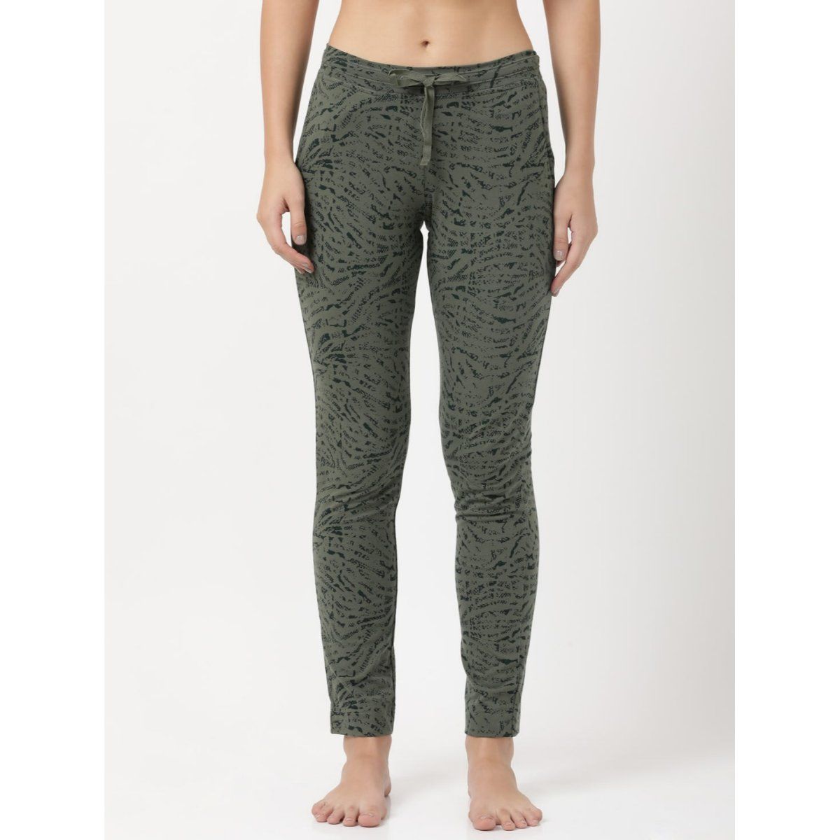 Buy Jockey 1301 Women's Cotton Elastane Trackpants With Convenient Side  Pockets Green online