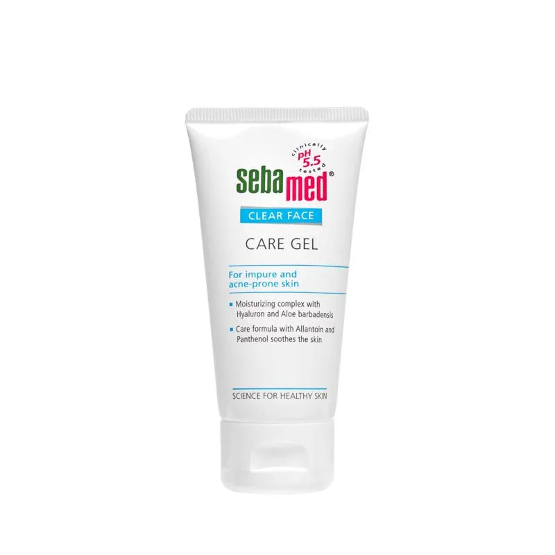 Sebamed Clear Face Care Gel, PH 5.5, Acne Prone Skin, Hyaluron & Aloe Vera, Water Based Moisturiser