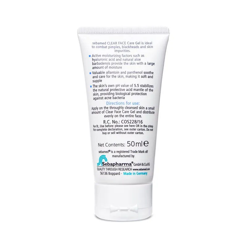 Sebamed Clear Face Care Gel, PH 5.5, Acne Prone Skin, Hyaluron & Aloe ...