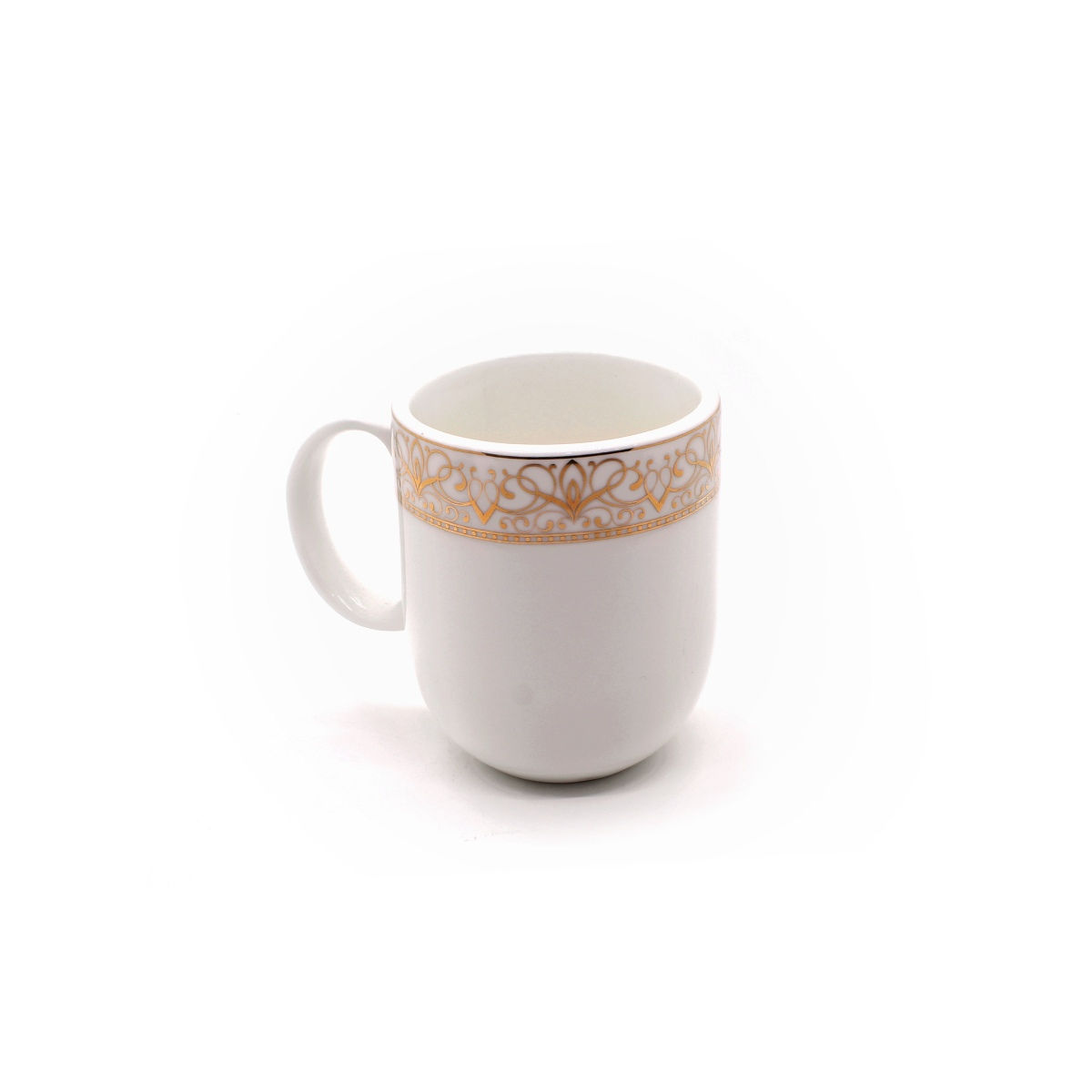 Vola Dazzle Mugs with Golden Border Set of 4 300ml (Ivory) Buy Vola