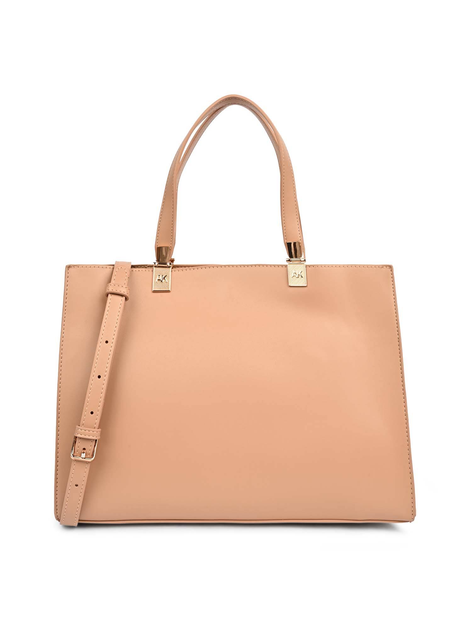 Anne Klein Peach Women's Tote Bag With Detachable Strap