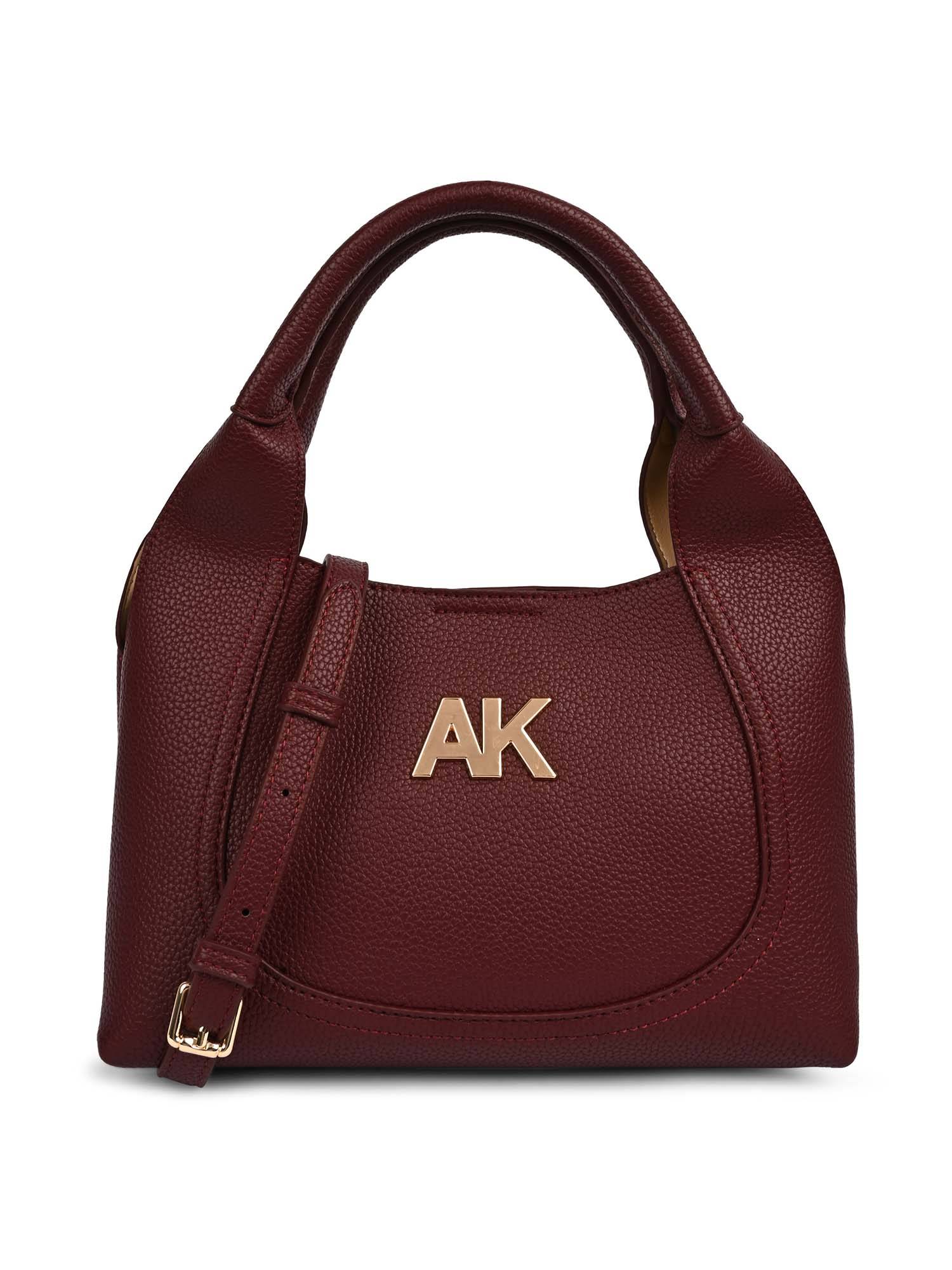 Anne Klein Wine Women's Handbag With Detachable Strap