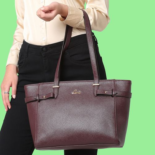 Buy LAVIE Women Maroon Tote Maroon Online @ Best Price in India