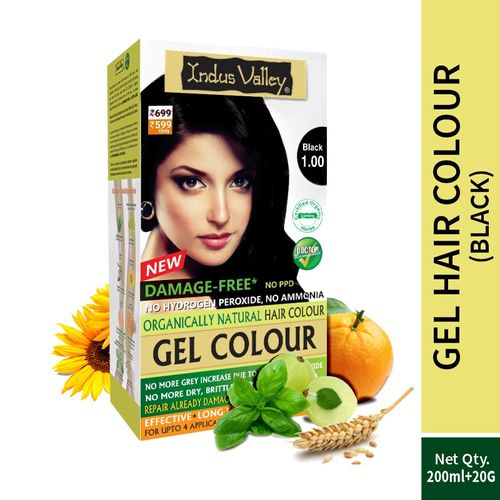 Indus Valley Gel Color for Hair- 100% Damage-Free- No Hydrogen Peroxide- No  Ammonia - Black : Buy Indus Valley Gel Color for Hair- 100% Damage-Free-  No Hydrogen Peroxide- No Ammonia - Black