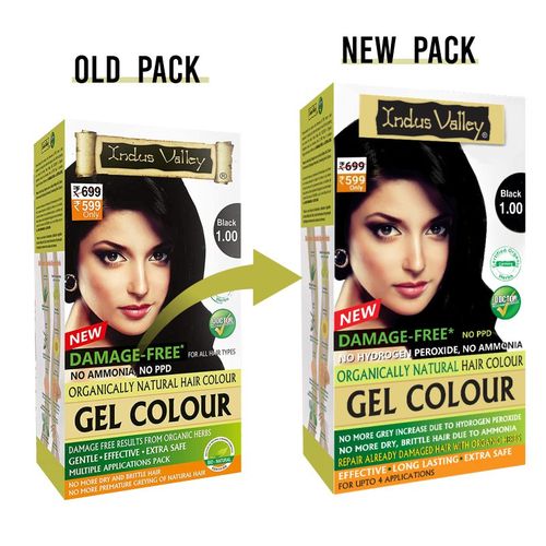 Indus Valley Gel Color for Hair- 100% Damage-Free- No Hydrogen Peroxide- No  Ammonia - Black : Buy Indus Valley Gel Color for Hair- 100% Damage-Free-  No Hydrogen Peroxide- No Ammonia - Black