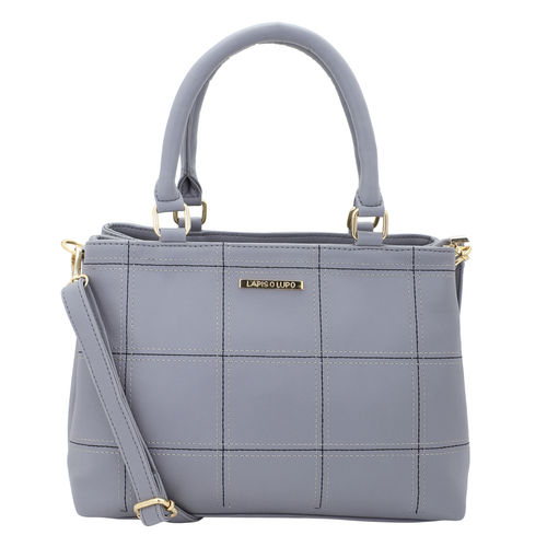 Leather Handbags - Grey