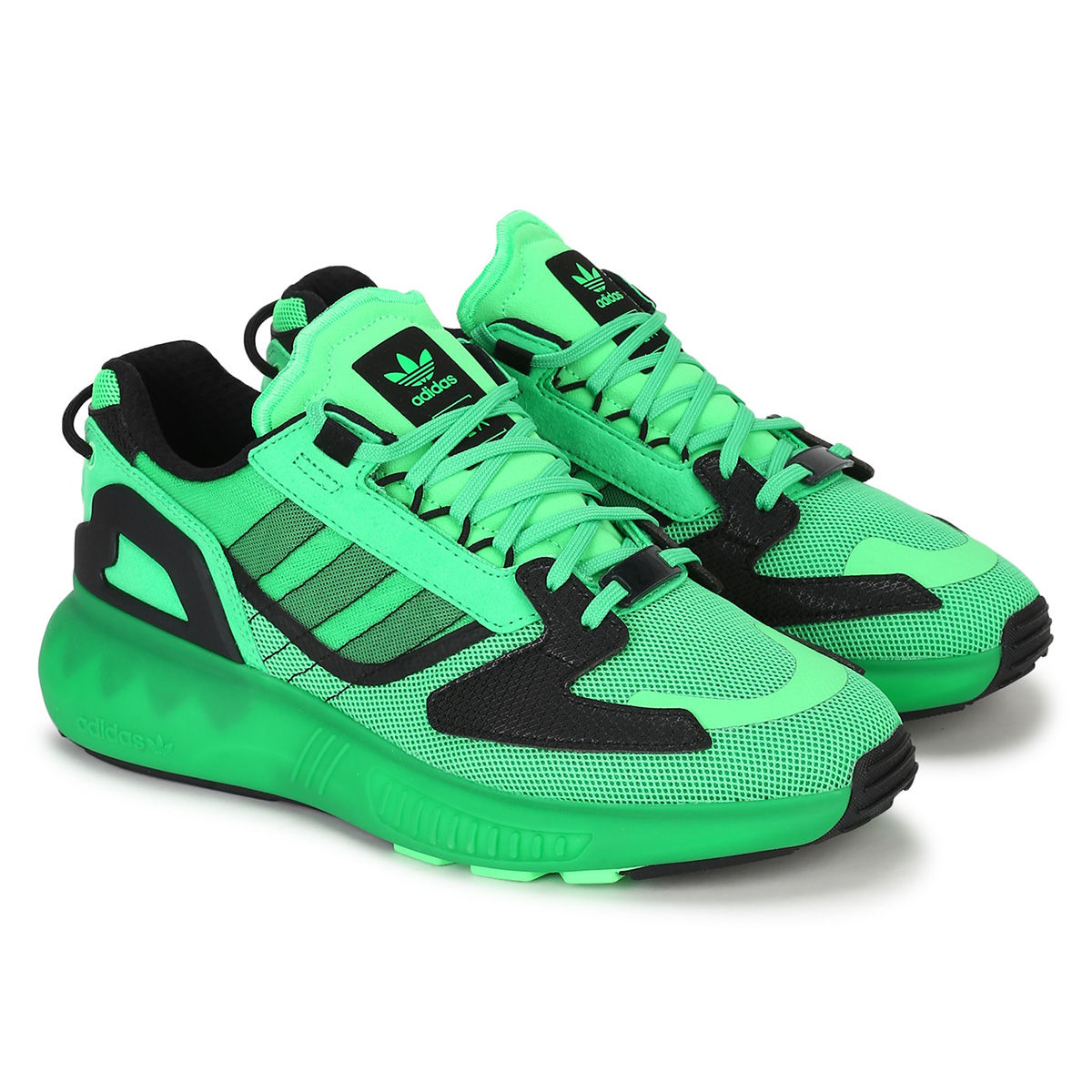 adidas Originals ZX 5K BOOST Green Casual Sneakers (UK 10)